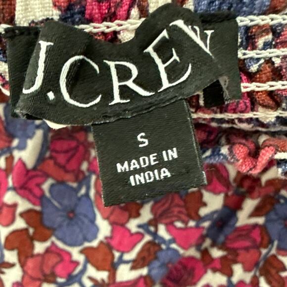 J. Crew Afternoon Linen Dress Berry Floral Pink Size Small - Picture 8 of 14